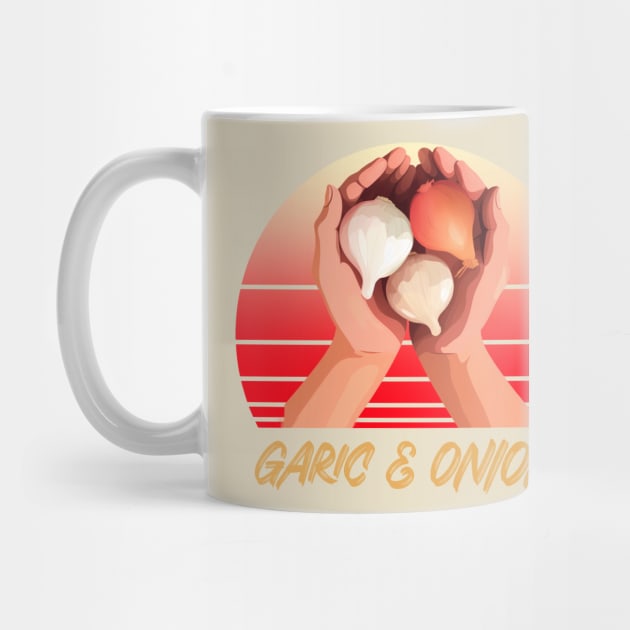 Garlic and Onion, Onion and Garlic by One Eyed Cat Design